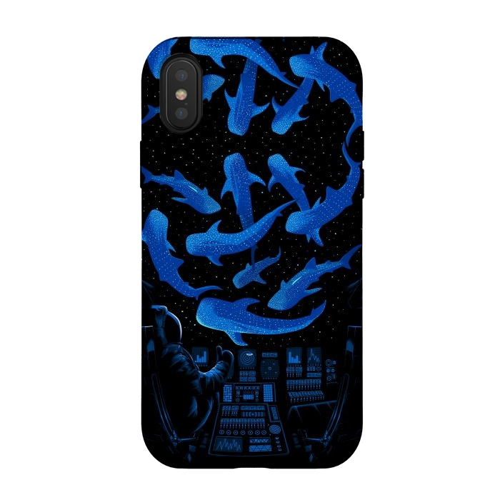 iPhone Xs / X StrongFit Astronaut Killer Whale by Alberto
