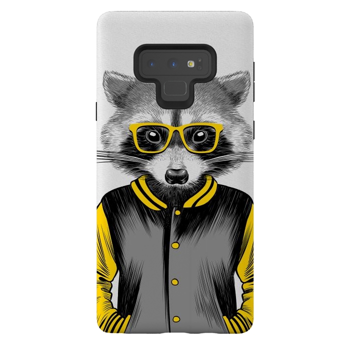 Galaxy Note 9 StrongFit Raccoon School by Alberto