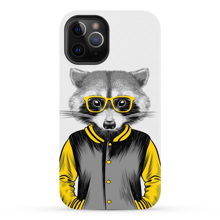 iPhone 12 Pro Max StrongFit Raccoon School by Alberto