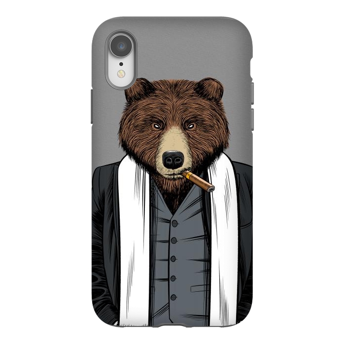 iPhone Xr StrongFit Mafia Grizzly Bear by Alberto