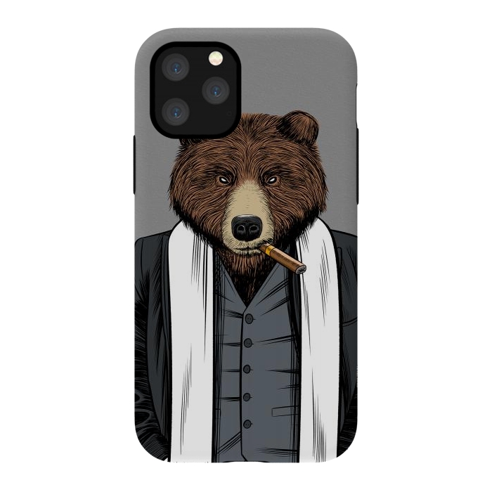 iPhone 11 Pro StrongFit Mafia Grizzly Bear by Alberto