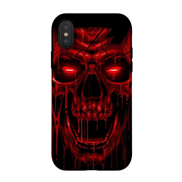 iPhone Xs / X StrongFit Blood Skull by Alberto