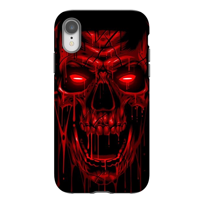 iPhone Xr StrongFit Blood Skull by Alberto