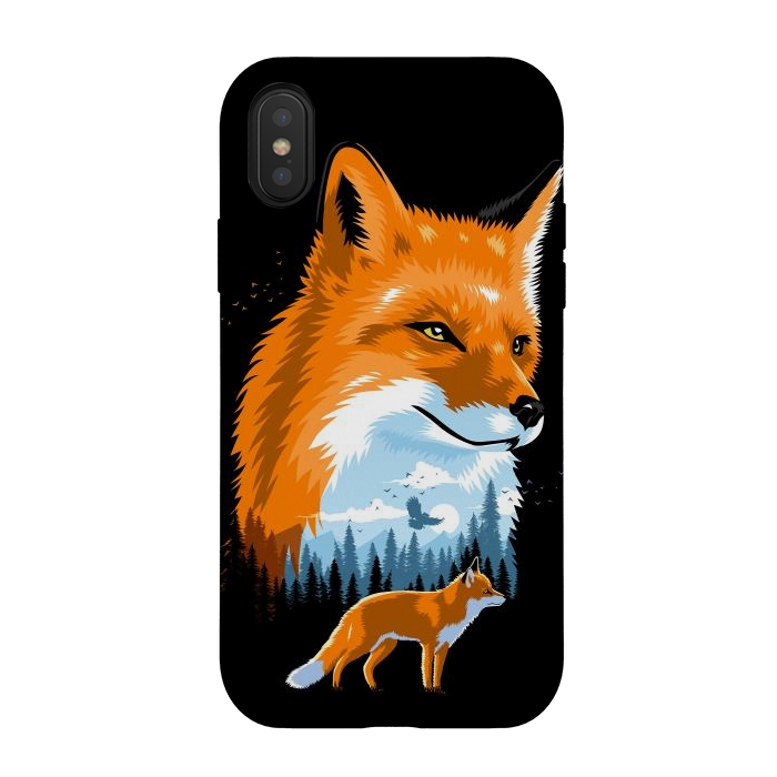 iPhone Xs / X StrongFit Fox in forest by Alberto