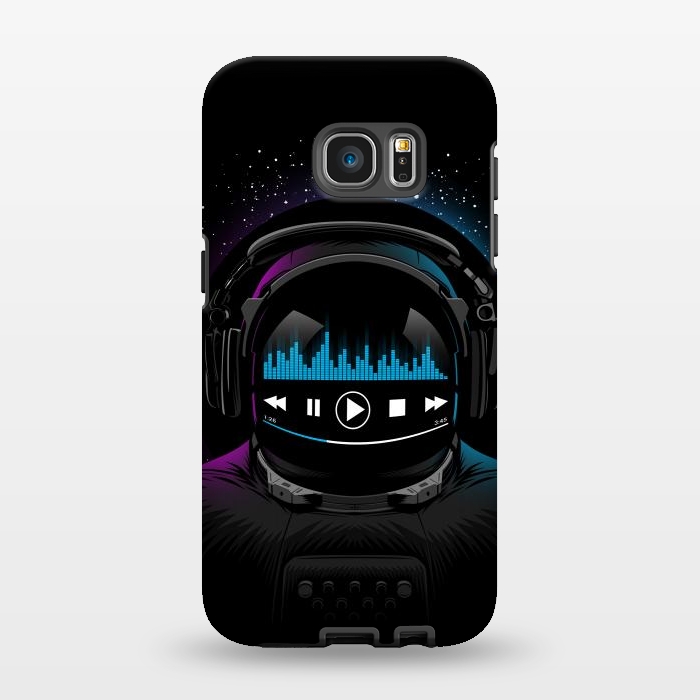Galaxy S7 EDGE StrongFit Music disco Astronaut by Alberto