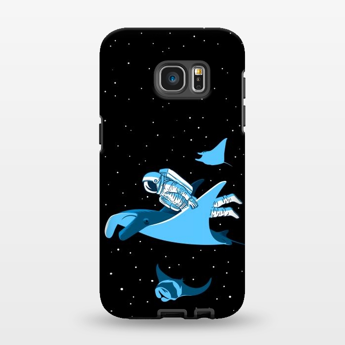 Galaxy S7 EDGE StrongFit Astronaut blanket fish by Alberto