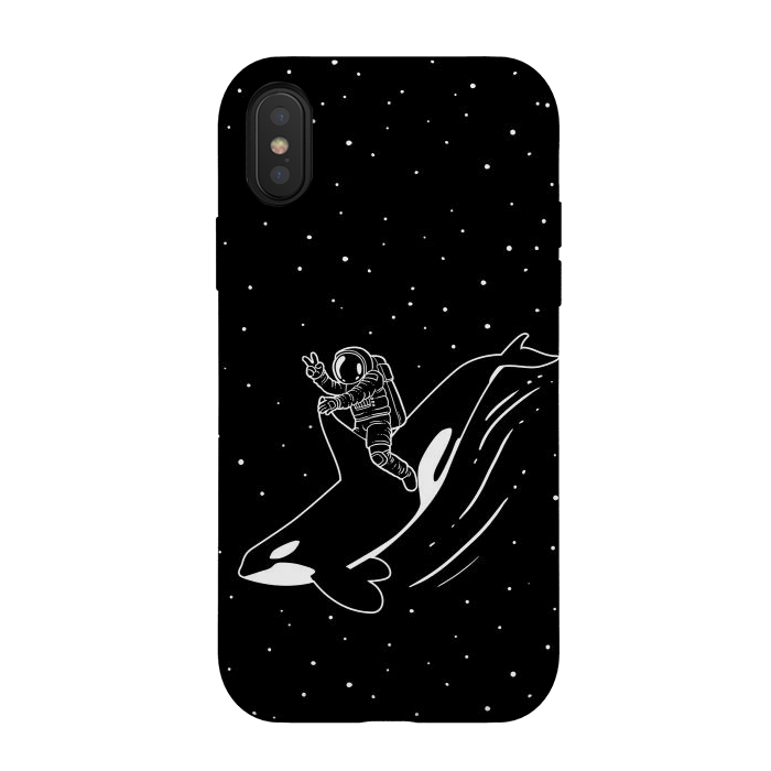 iPhone Xs / X StrongFit Killer Whale Astronaut by Alberto