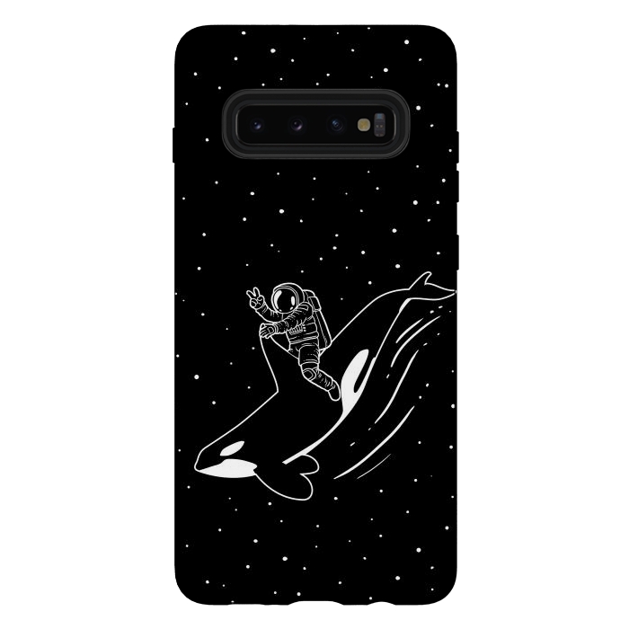 Galaxy S10 plus StrongFit Killer Whale Astronaut by Alberto