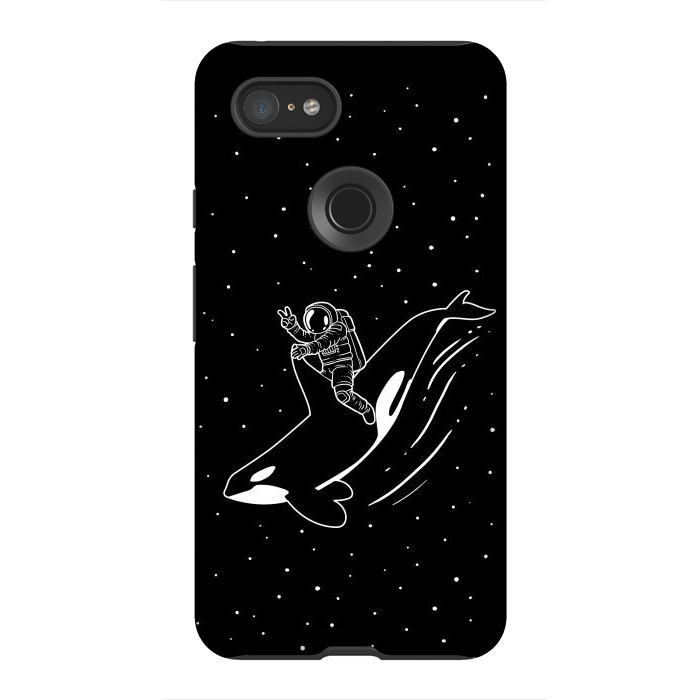 Pixel 3XL StrongFit Killer Whale Astronaut by Alberto