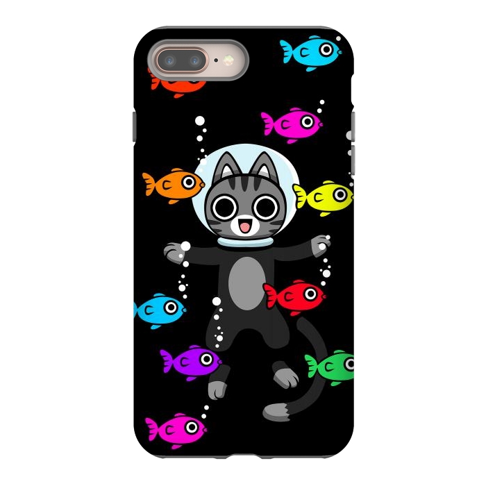 iPhone 7 plus StrongFit Aquarium Cat by Alberto