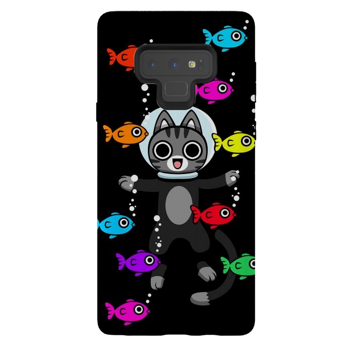 Galaxy Note 9 StrongFit Aquarium Cat by Alberto