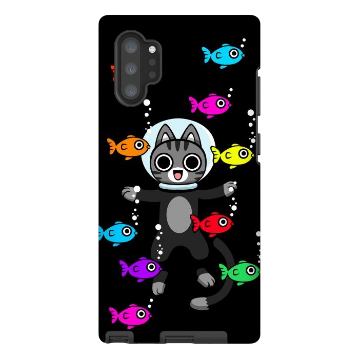 Galaxy Note 10 plus StrongFit Aquarium Cat by Alberto