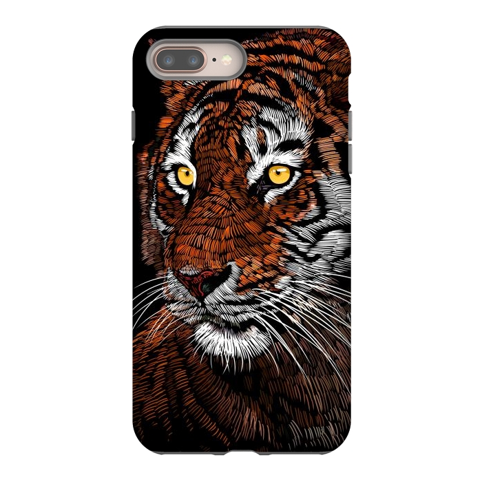 iPhone 7 plus StrongFit Realistic Tiger by Alberto