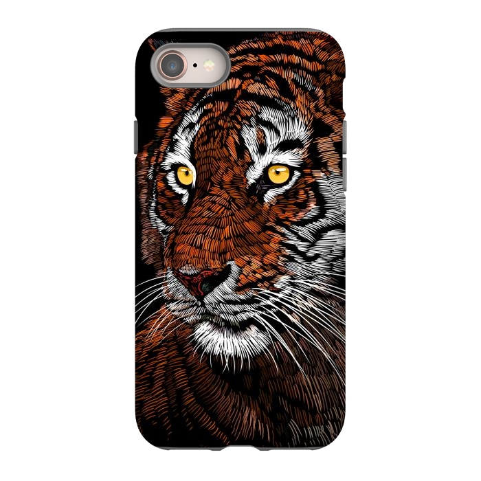 iPhone 8 StrongFit Realistic Tiger by Alberto