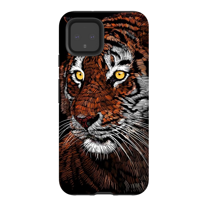 Pixel 4 StrongFit Realistic Tiger by Alberto