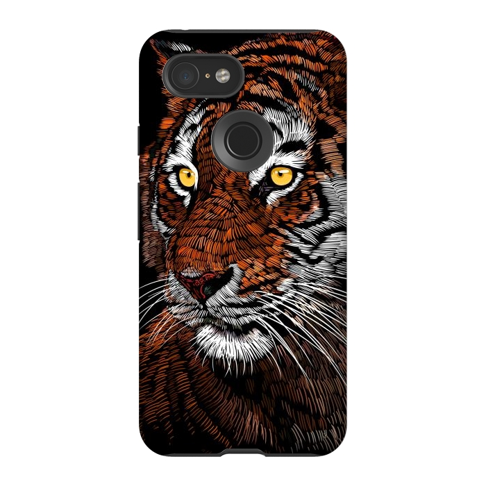 Pixel 3 StrongFit Realistic Tiger by Alberto