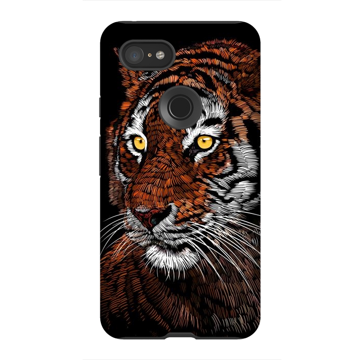 Pixel 3XL StrongFit Realistic Tiger by Alberto