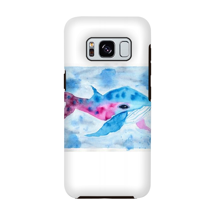 Galaxy S8 StrongFit Baby whale watercolor by ArtKingdom7