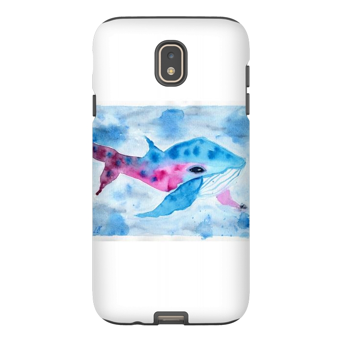 Galaxy J7 StrongFit Baby whale watercolor by ArtKingdom7