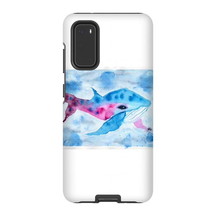 Galaxy S20 StrongFit Baby whale watercolor by ArtKingdom7