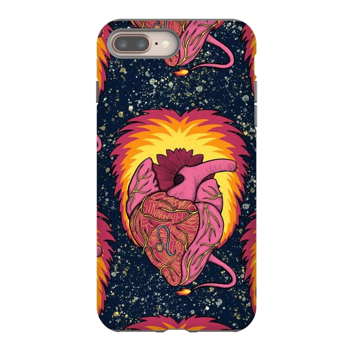 iPhone 7 plus StrongFit Leo Heart by Ranggasme