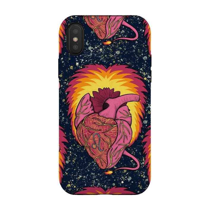iPhone Xs / X StrongFit Leo Heart by Ranggasme