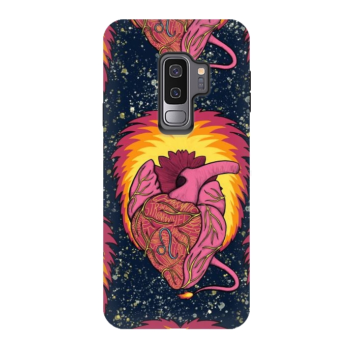 Galaxy S9 plus StrongFit Leo Heart by Ranggasme