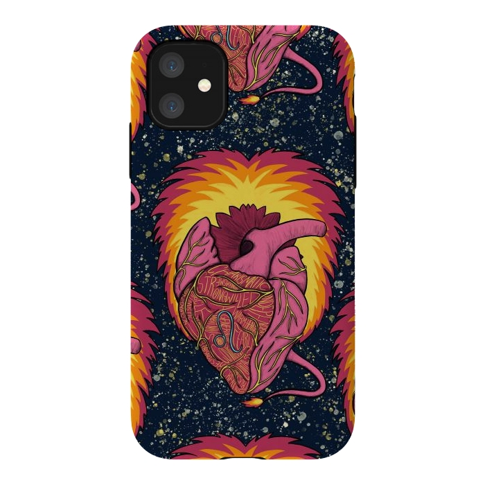 iPhone 11 StrongFit Leo Heart by Ranggasme