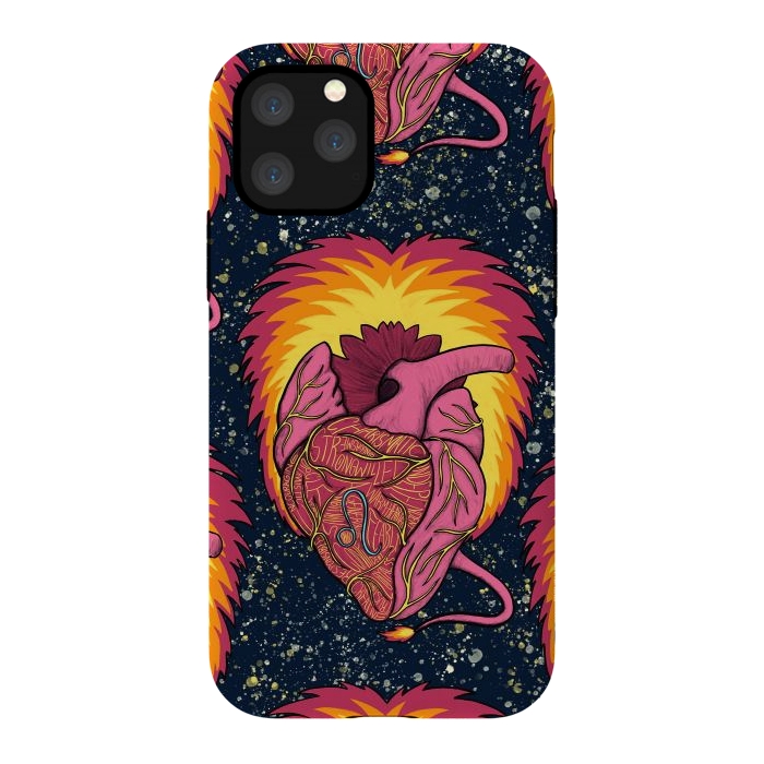 iPhone 11 Pro StrongFit Leo Heart by Ranggasme