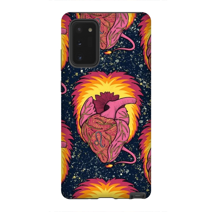 Galaxy Note 20 StrongFit Leo Heart by Ranggasme