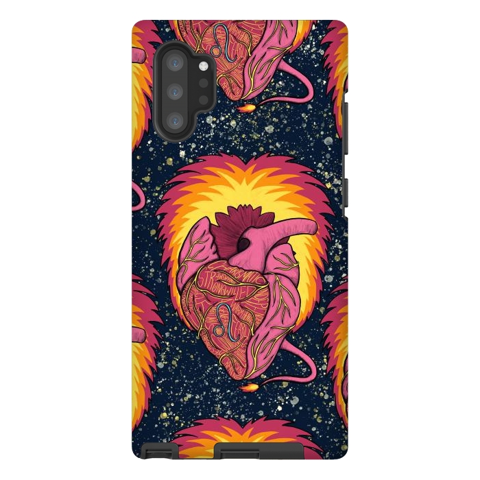 Galaxy Note 10 plus StrongFit Leo Heart by Ranggasme