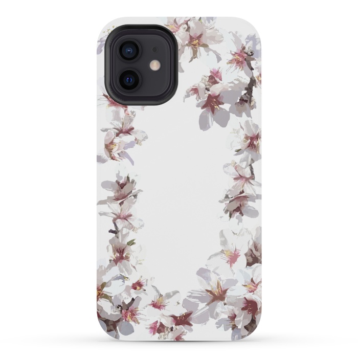 iPhone 12 mini StrongFit Sweet cherry blossom flowers by Julia Grifol