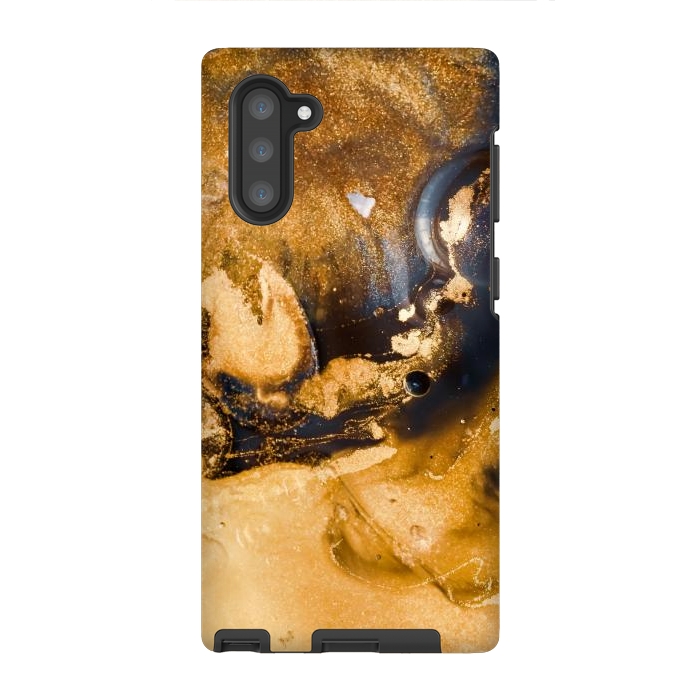 Galaxy Note 10 StrongFit Golden and black texture  by Winston