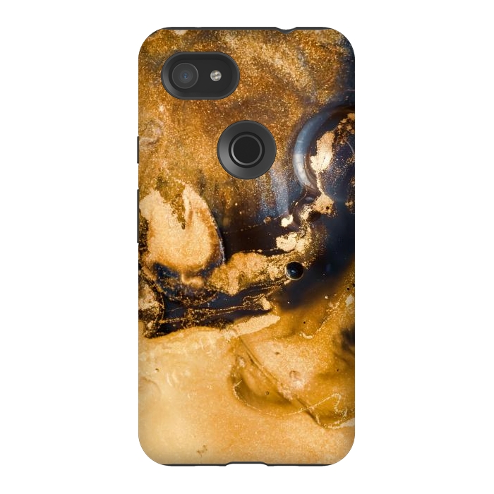 Pixel 3AXL StrongFit Golden and black texture  by Winston