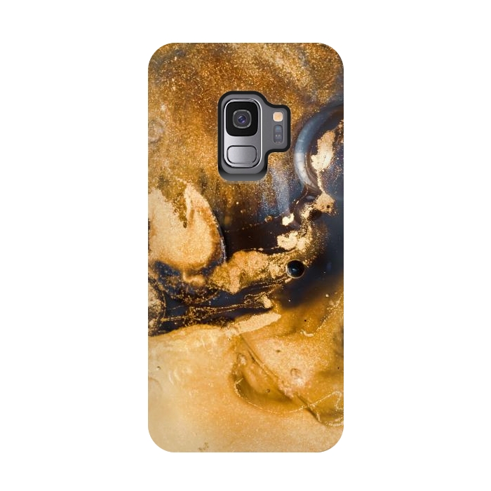 Galaxy S9 StrongFit Golden and black texture  by Winston