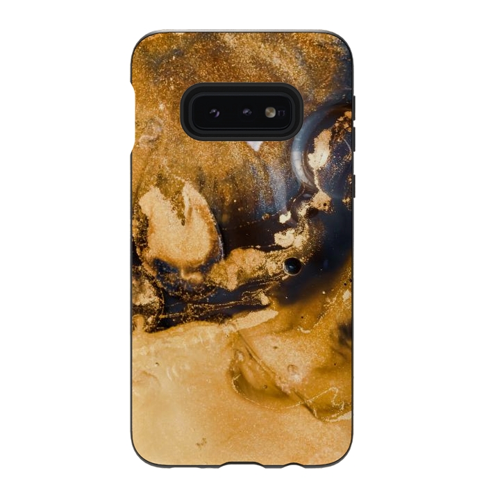 Galaxy S10e StrongFit Golden and black texture  by Winston