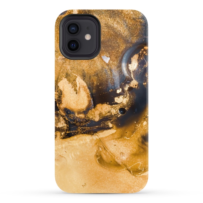 iPhone 12 StrongFit Golden and black texture  por Winston