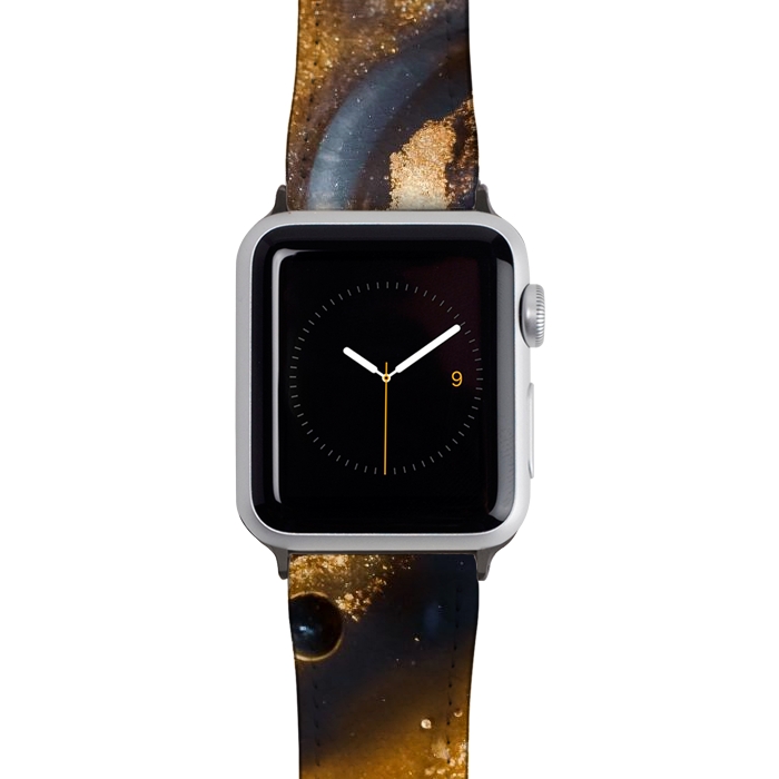 Watch 38mm / 40mm Strap PU leather Golden and black texture  by Winston