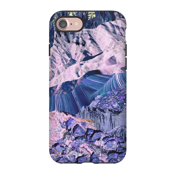 iPhone 7 StrongFit Blue Violet Geode mountain landscape by Oana 