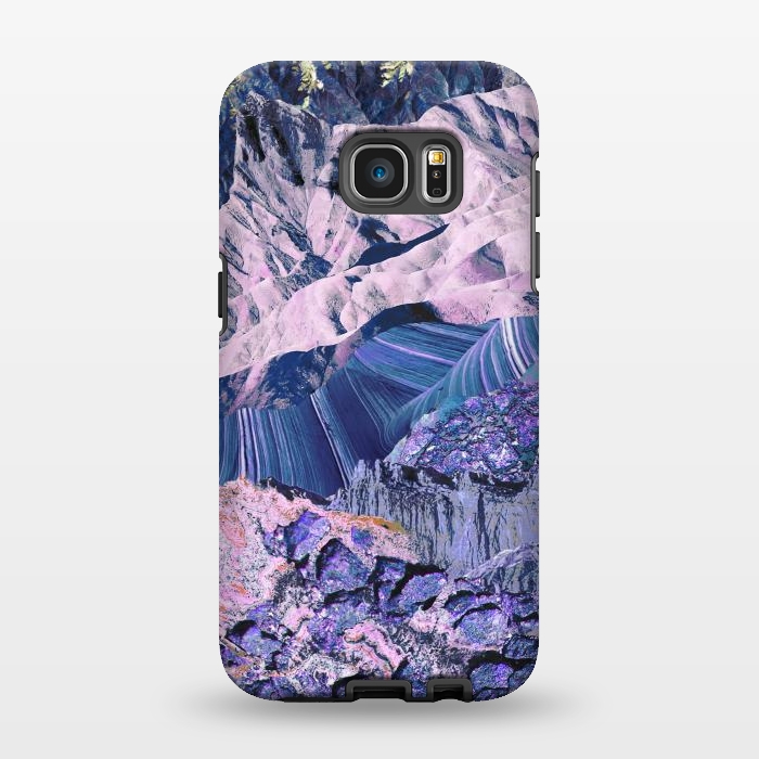 Galaxy S7 EDGE StrongFit Blue Violet Geode mountain landscape by Oana 