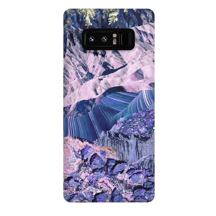 Galaxy Note 8 StrongFit Blue Violet Geode mountain landscape by Oana 