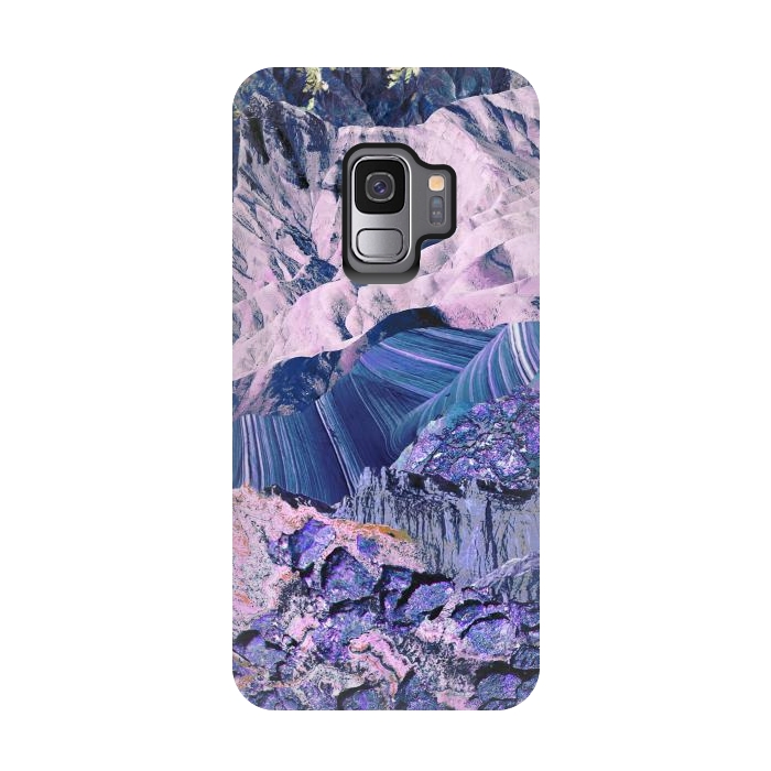 Galaxy S9 StrongFit Blue Violet Geode mountain landscape by Oana 