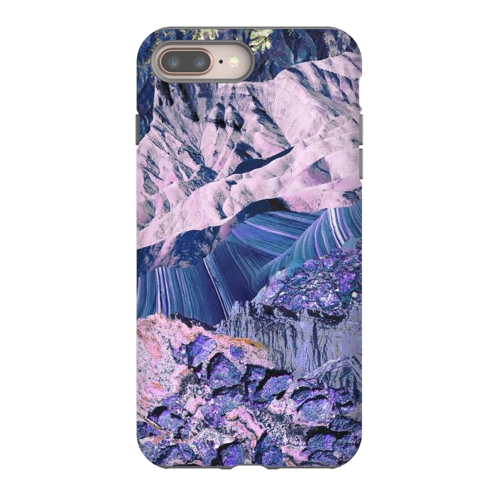 iPhone 8 plus StrongFit Blue Violet Geode mountain landscape by Oana 