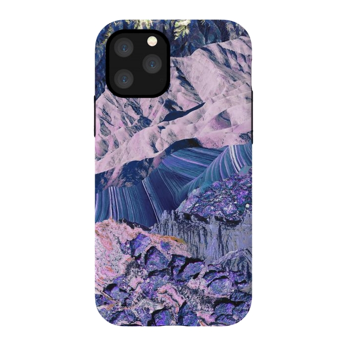 iPhone 11 Pro StrongFit Blue Violet Geode mountain landscape by Oana 