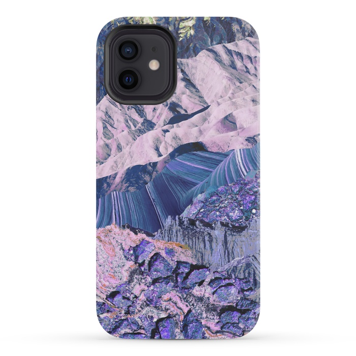 iPhone 12 mini StrongFit Blue Violet Geode mountain landscape by Oana 