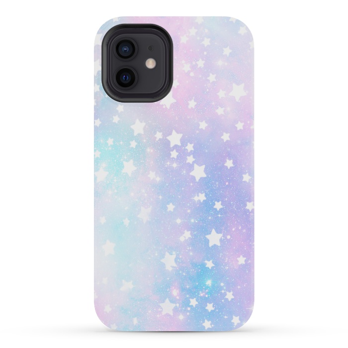 iPhone 12 mini StrongFit Rainbow galaxy and stars by Oana 