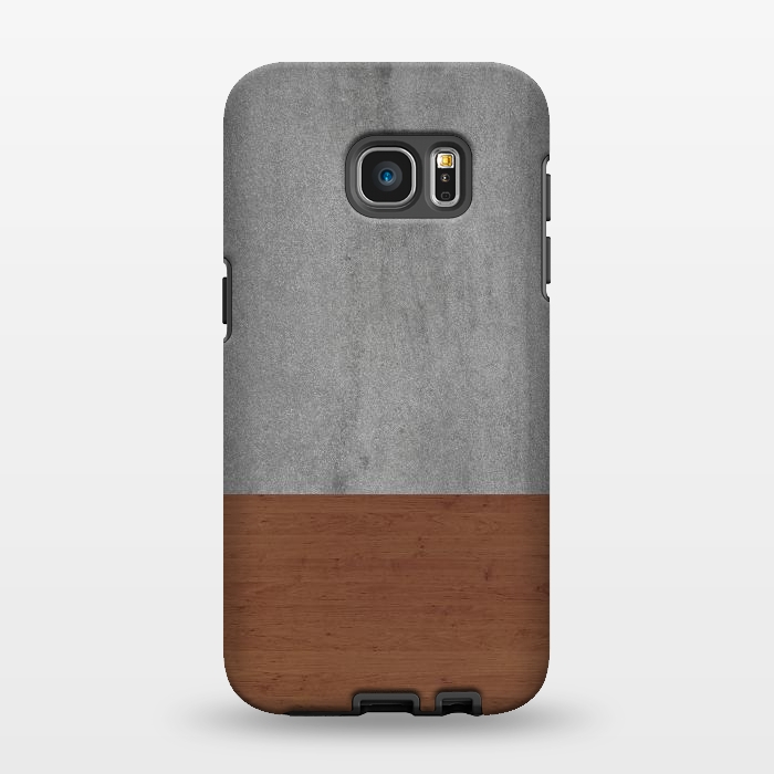 Galaxy S7 EDGE StrongFit Concrete-Touch of a Wood by ''CVogiatzi.