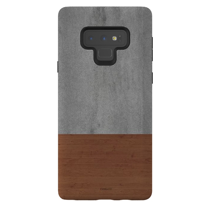 Galaxy Note 9 StrongFit Concrete-Touch of a Wood by ''CVogiatzi.