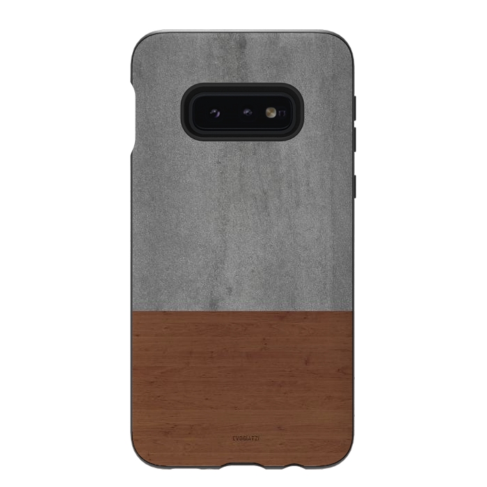 Galaxy S10e StrongFit Concrete-Touch of a Wood by ''CVogiatzi.