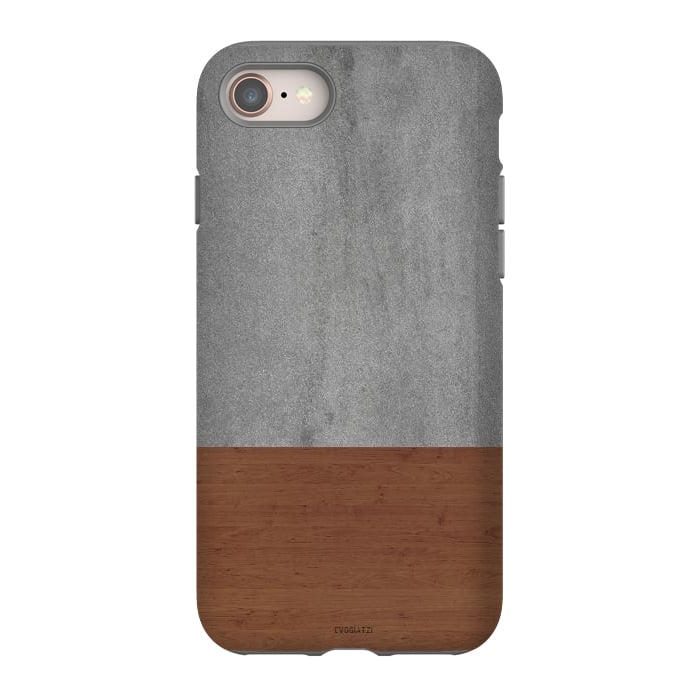 iPhone SE StrongFit Concrete-Touch of a Wood by ''CVogiatzi.
